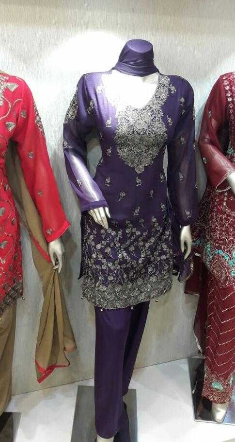 3pc stitched Chiffon suits at wholesale price by Sofarahino