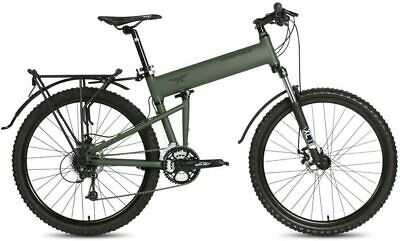 Montague Paratrooper 24 Speed Folding Mountain Bike – Medium/ 18 Inches – Green