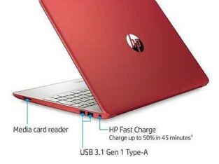 NEW HP 15.6″ HD Red Laptop Intel Quad Core 2.4GHz 4GB RAM Webcam Windows 10