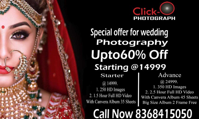 Click-On Photography Upto 60%Off For Wedding