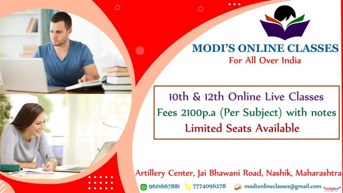 Online classes for 10th & 12th nashik, india