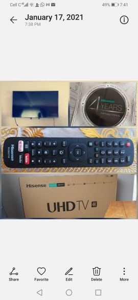 HISENSE 50′ UHD HDR 4K VIDAA U SMART TV