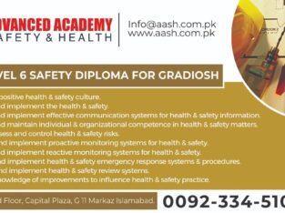 NVQ Level 6 Safety diploma for GRADIOSH
