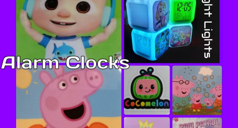 Night Light Alarm Clocks with Cartoon Caracters