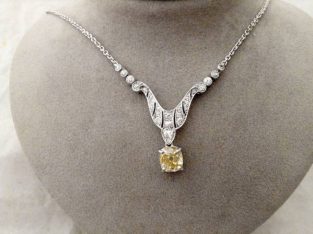 ANTIQUE DIAMOND NECKLACE ALMOST 2 CARAT DIAMOND – $6,500 (Beverly Hills)
