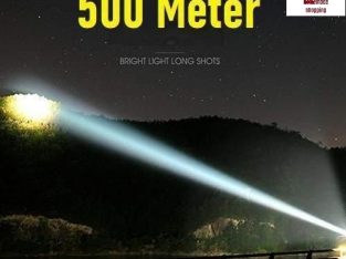 USB Charge Zoomable LED Torch Light ( 500 Meter Range )