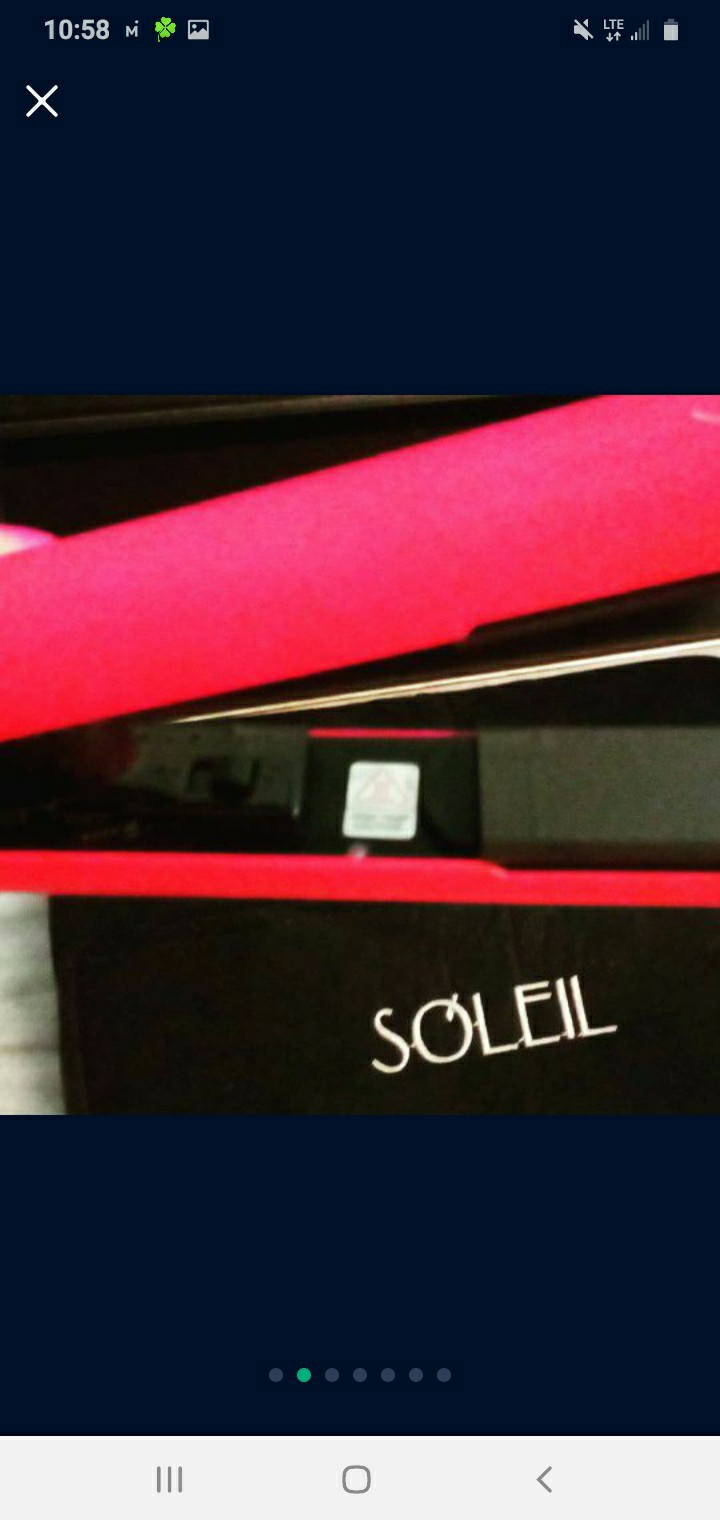 Soleil solid ceramic flat iron with magnetic plates
