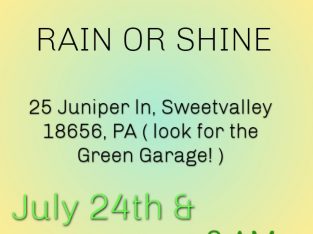 Garage Sale JULY 24 &25 @ 8 AM – 4 PM