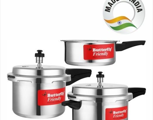 Butterfly Friendly 2 L, 3 L, 5 L Pressure CookerCombo pack of three