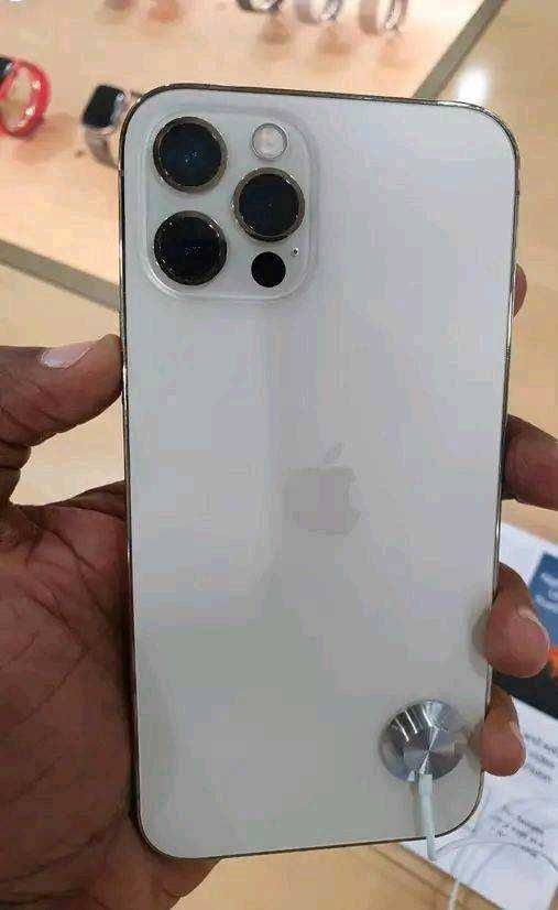 Silver colored iPhone 12 pro max