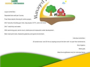 Managed agriculture farm land