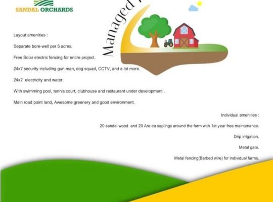 Managed agriculture farm land