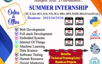 Online Offline Summer internship at Techvolt software Coimbatore