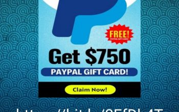 Free 750 PayPal Gift Card